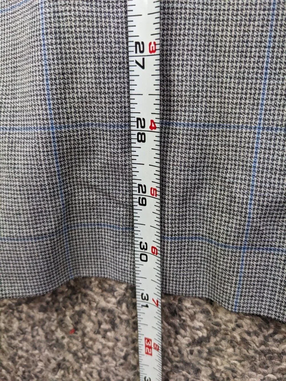 2024 Brooks Brothers Suit Wool Gray Blue Windowpane Plaid 46R 38x30